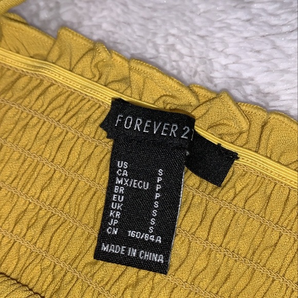 |3 FOR $20| FOREVER 21 Mustard Yellow Cropped Tank Top - Picture 4 of 4